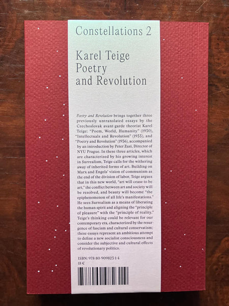 Karel Teige, Poetry and Revolution